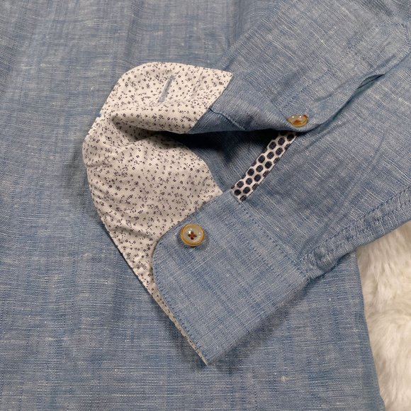 Ted Baker London Button Down Shirt Long Sleeve Size 3 - Picture 5 of 9